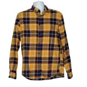 L.O.G.G. Flannel Shirt Mens Sz M Long Sleeve Button Up Plaid